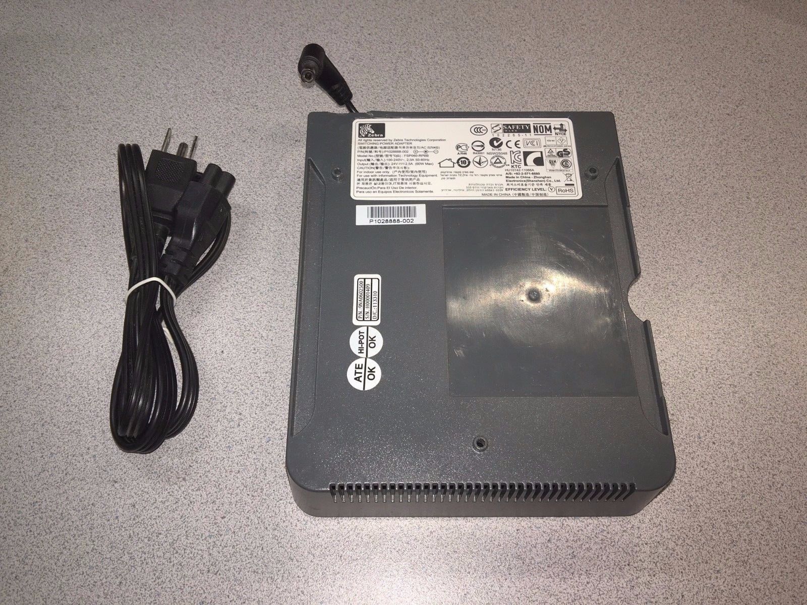 24V FSP060-RPBB Zebra ZP450 ZP500 ZP505 GK420d Thermal Printer AC Adapter Power - Click Image to Close